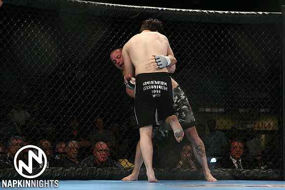 Tristen Yunker (black trunks) vs Clayton Guida 