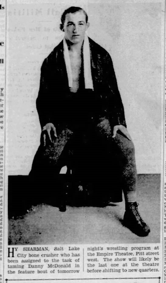 Hy Sharman-the Salt Lake City Bone-Crusher Hy Sharman-the Salt Lake City Bone-Crusher