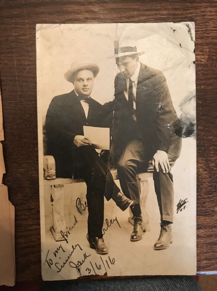 Jack Curley (left) with heavyweight boxing champ Jess Willard Jack Curley (left) with heavyweight boxing champ Jess Willard